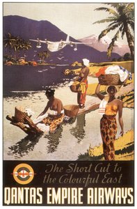 Pubblicità Qantas empire airways, Cartolina, c. 1950-1954