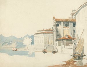 Sulle rive di un lago italiano da Harry John Johnson