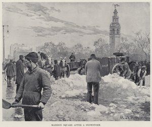 Madison Square dopo una tempesta di neve