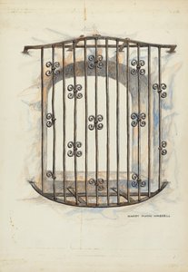 Grata di ferro alla finestra da Harry Mann Waddell