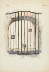 Grata di ferro alla finestra da Harry Mann Waddell