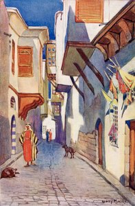 Una strada di Damasco, Siria, 1910 circa, da A Book of Modern Palestine di Richard Penlake, pubblicato nel 1910 circa. da Harry Morley