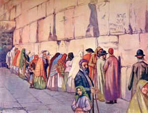 Il Muro del Pianto, Gerusalemme, Palestina, 1910 circa, da A Book of Modern Palestine di Richard Penlake, pubblicato nel 1910 circa. da Harry Morley
