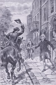 La lunga cavalcata termina a Londra, illustrazione da My Magazine da Harry Payne