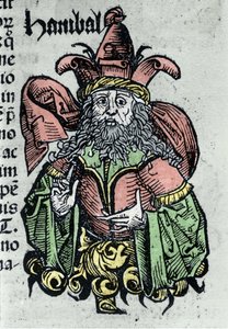 Ritratto di Annibale Barca, generale e statista cartaginese. Xilografia da "Cronache di Norimberga" di Hartmann Schedel