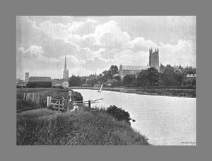 Cattedrale di Worcester, c1900 da Harvey Barton