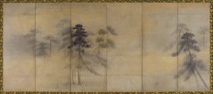 Pini al chiaro di luna da Hasegawa Tohaku