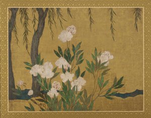 Peonie e salici da Hasegawa Tonin