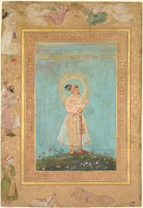 Shah Jahan con uno spinello e una lunga spada del Deccan, dal Tardo Album di Shah Jahan, c. 1650 da Hashim