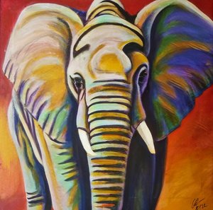 Elefante colorato da HaskellArt