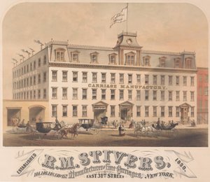 R. M. Stivers, produttori di carrozze di lusso, 146-152 East 31st Street, New York, 1872-73 da Hatch and Co.