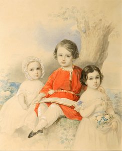 Bambini in un paesaggio da Hau