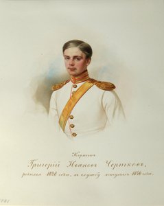 Ritratto di Grigory Ivanovich Chertkov 1828-1884 dall