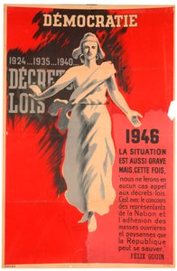 Poster pro-democrazia francese, 1946 da Havas