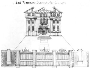Casa di Lord Bateman in Soho Square, 1764 da Haynes King