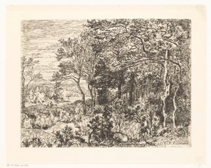 Figure al margine di un bosco da Hector Allemand