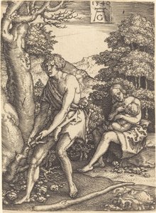 Adamo ed Eva al Lavoro da Heinrich Aldegrever