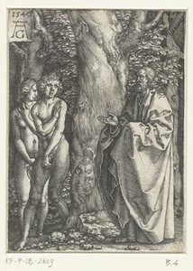 Adamo ed Eva si vergognano da Heinrich Aldegrever