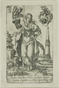 Carità, dalle Virtù da Heinrich Aldegrever