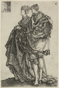 Coppia che Balla, tavola quattro da I Grandi Ballerini di Nozze da Heinrich Aldegrever