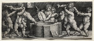 Otto bambini nudi a un pozzo, 1539