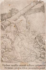 Ercole che trasporta le colonne di Gades, dalla serie:  Le fatiche di Ercole (12)