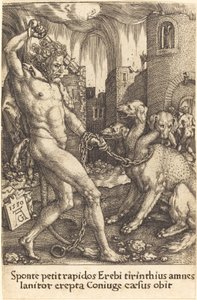 Ercole e Cerbero da Heinrich Aldegrever