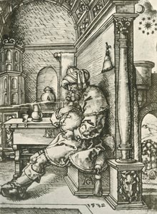 Giacobbe medita sui sogni di Giuseppe, 1532, 1908 da Heinrich Aldegrever