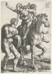 Rapimento di una donna da parte di un satiro da Heinrich Aldegrever