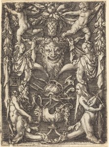 Ornamento con maschera da Heinrich Aldegrever
