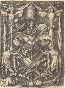 Ornamento con trofeo di armi da Heinrich Aldegrever