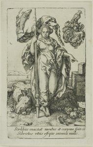 Temperanza, dalle Virtù da Heinrich Aldegrever