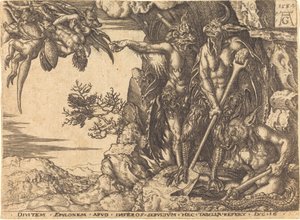 Il ricco portato via dal diavolo da Heinrich Aldegrever