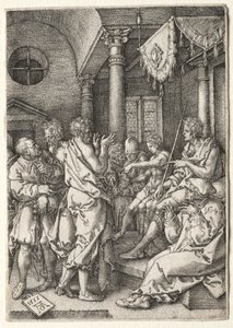 La Storia di Susanna: Daniele Interroga gli Anziani da Heinrich Aldegrever
