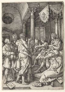 La storia di Susanna: Daniele interroga gli anziani da Heinrich Aldegrever