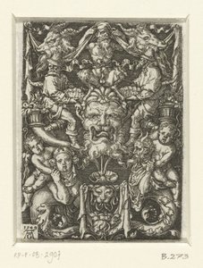 Decorazione piatta con grottesche da Heinrich Aldegrever