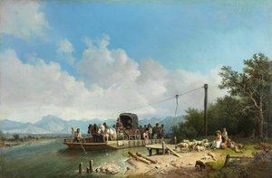 Heinrich Bürkel Traghetto sulla locanda, 1867 ca. da Heinrich Burkel