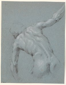 Modello maschile piegato in avanti, visto da dietro da Heinrich Dittmers