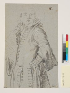 Studio per un ritratto maschile, figura a 3/4 da Heinrich Dittmers