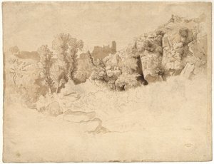Formazioni rocciose vicino a Olevano da Heinrich Dreber