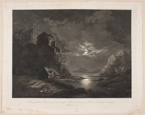Paesaggio fluviale al chiaro di luna da Heinrich Grosch