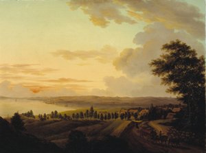 Paesaggio della Selandia, sera