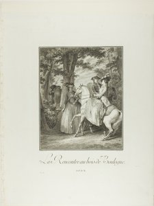 Incontro nel bosco di Boulogne, da Monument du Costume Physique et Moral de la fin du Dix-huitième siècle