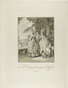 Rendez-vous For Marly, da Monument du Costume Physique et Moral de la fin du Dix-huitième siècle