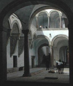 Cortile del Palazzo Fava, Bologna da Heinrich Hansen