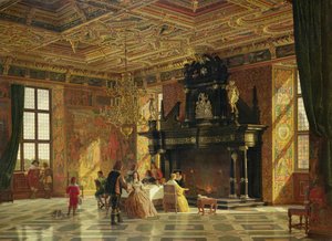 Interno della Sala dei Cavalieri, Palazzo di Fredericksborg, vicino a Copenaghen