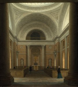 La Slotskirken di Christiansborg, Copenaghen, c. 1850 da Heinrich Hansen