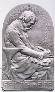 Medaglione ritratto di Heinrich Heine