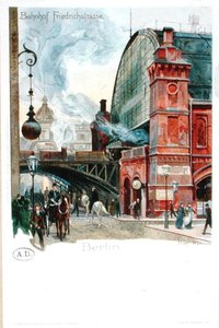 La stazione ferroviaria in Friedrichstrasse, Berlino, c.1900