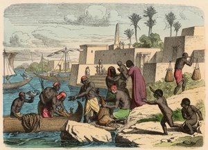 Antico Egitto: pesca da Heinrich Leutemann